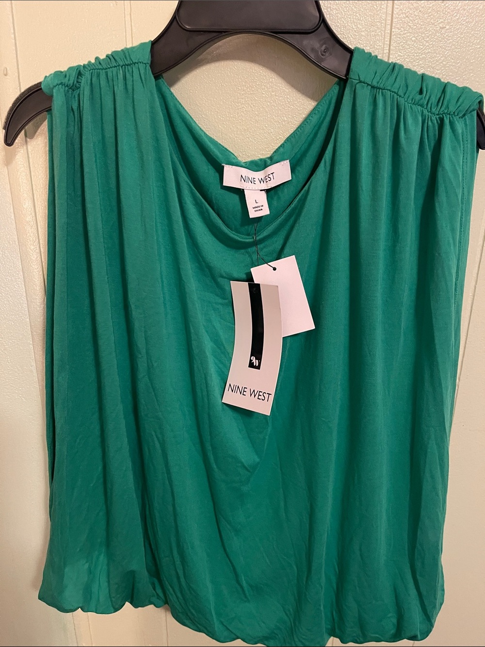 Nine West Green Sleeveless Tunic Top